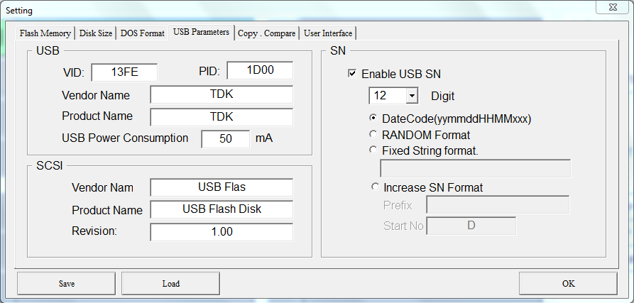 USB Parameters