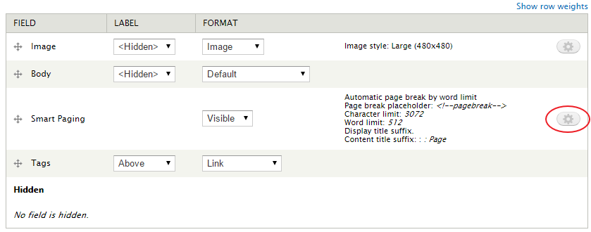 Smart Paging Article Manage Display