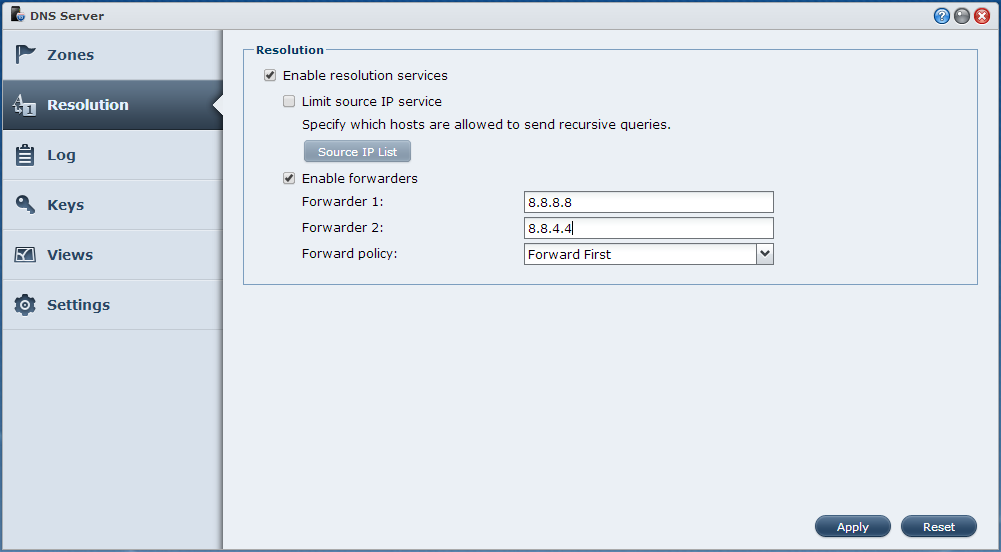 Local DNS setup Option 1 step 2