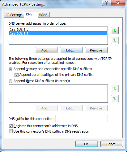 Local DNS setup Option 2 step 10