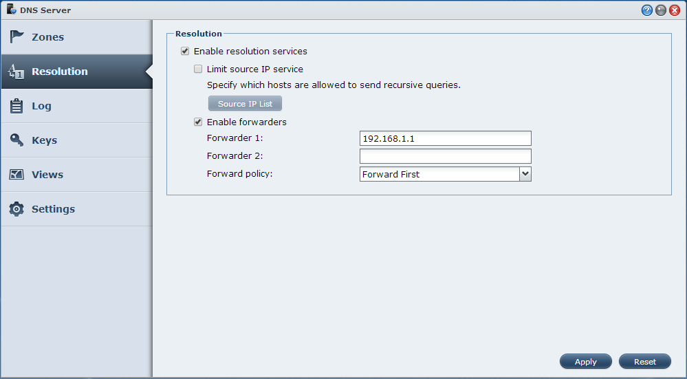 Local DNS setup Option 2 step 2