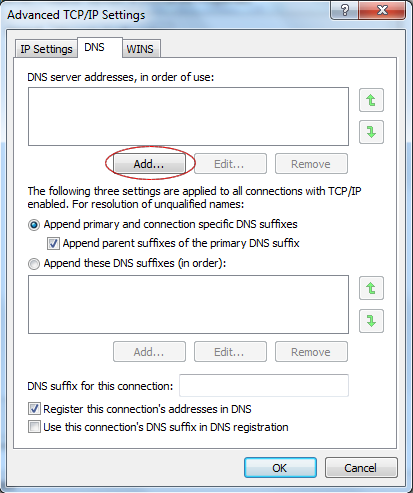 Local DNS setup Option 2 step 8