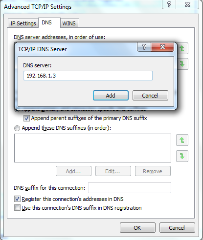 Local DNS setup Option 2 step 9
