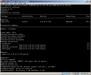 Clean up CentOS