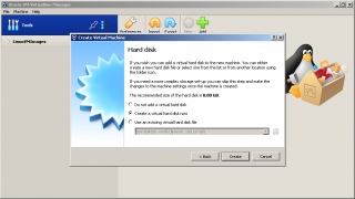 Create hard disk