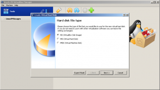 Select VDI hard disk file type