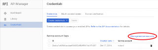 Manage service account