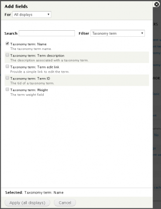 Add parent term name field