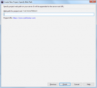PhpStorm define server web path