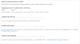 Device Geolocation Settings