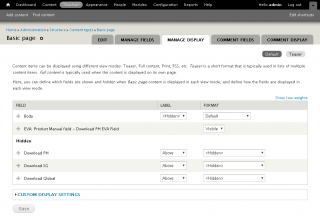 Basic page hide original field_collection fields