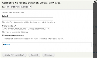 Add views 'No result behavior'