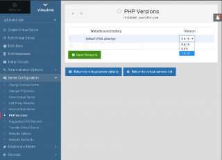 Virtualmin Multiple PHP versions with PHP 7.0