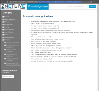 ZnetLive knowledgebase page